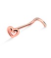 Hollow Heart Shaped Curved Nose Stud NSKB-1010